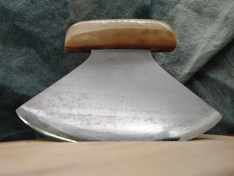 High Carbon Steel and Shed Caribou Antler Fish River Ulu