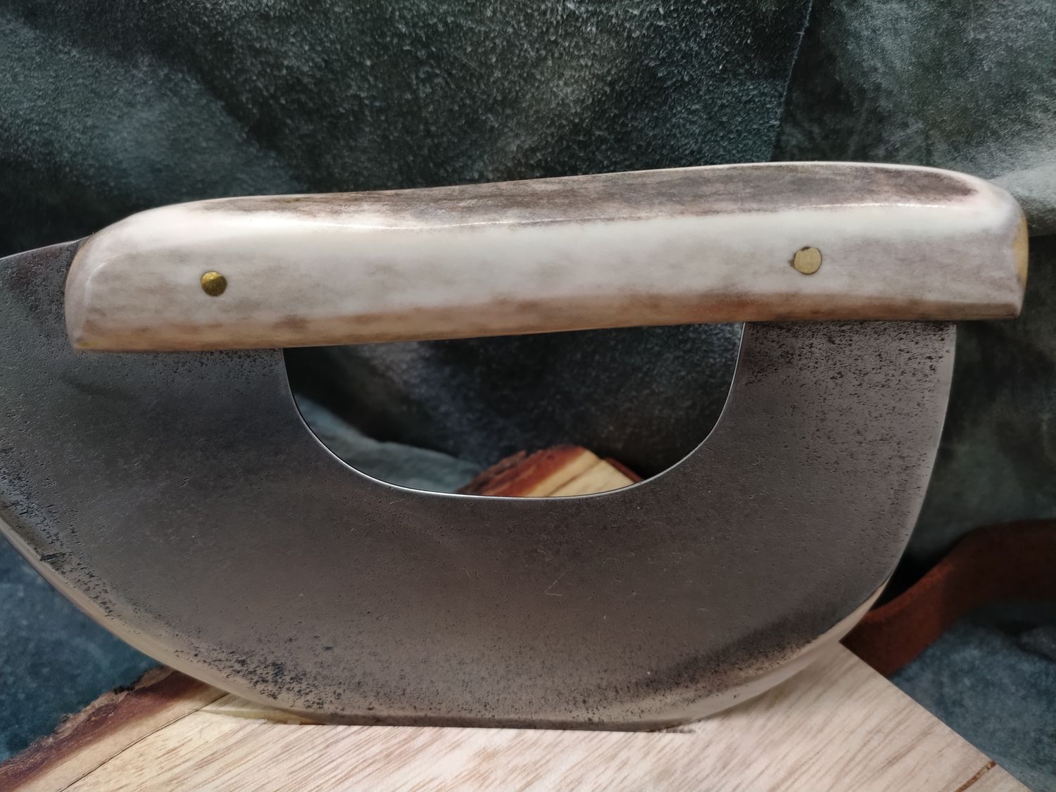 High Carbon Steel and Shed Caribou Antler Bristol Bay Ulu