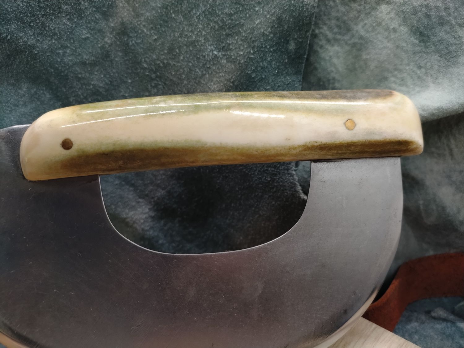 High Carbon Steel and Shed Caribou Antler Bristol Bay Ulu