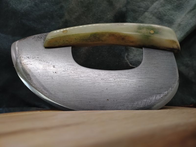 High Carbon Steel and Shed Caribou Antler Bristol Bay Ulu