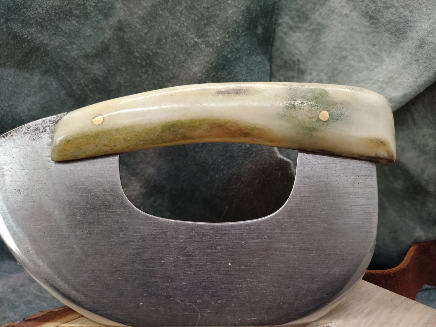 High Carbon Steel and Shed Caribou Antler Bristol Bay Ulu