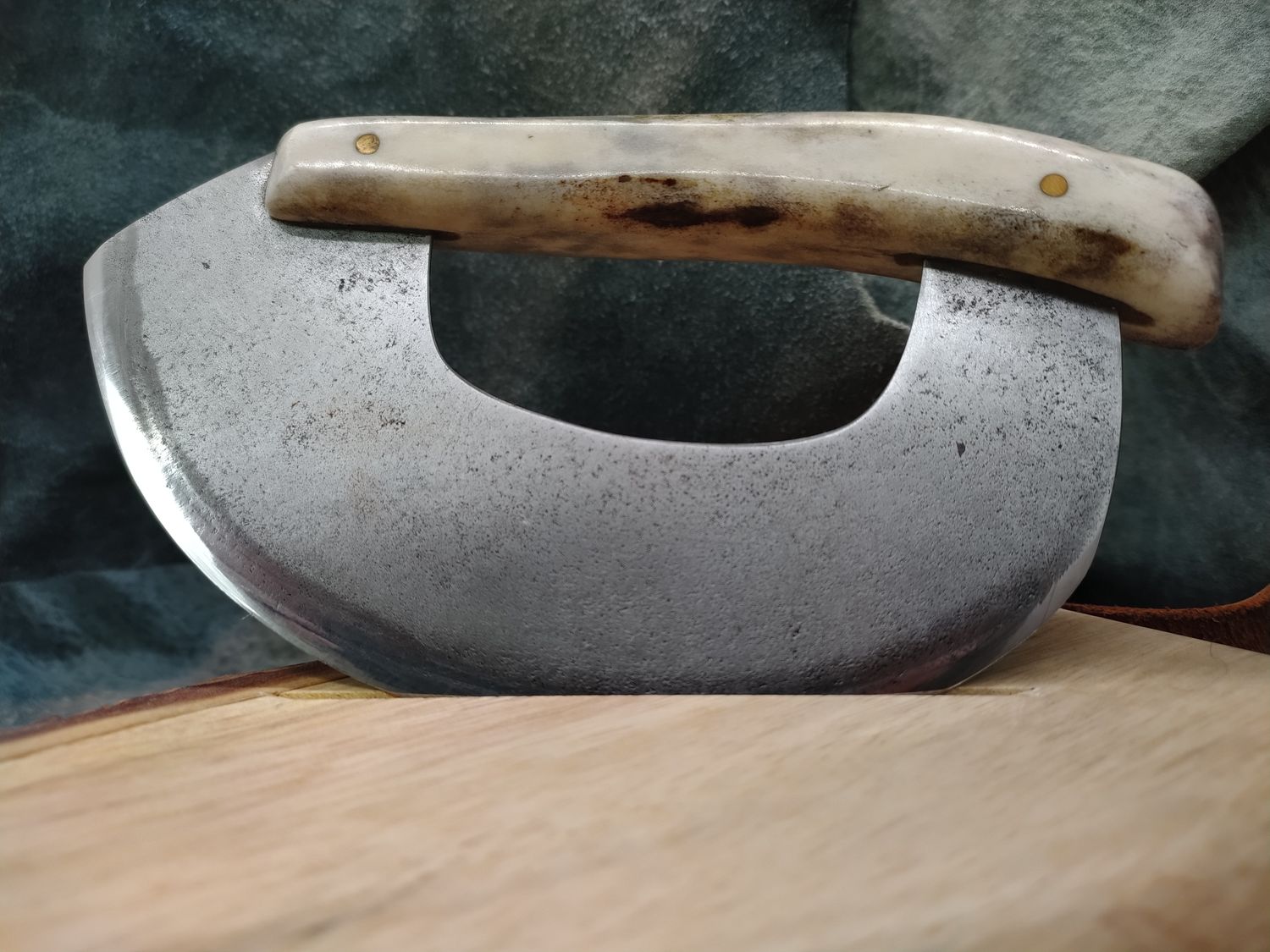 High Carbon Steel and Shed Caribou Antler Bristol Bay Ulu