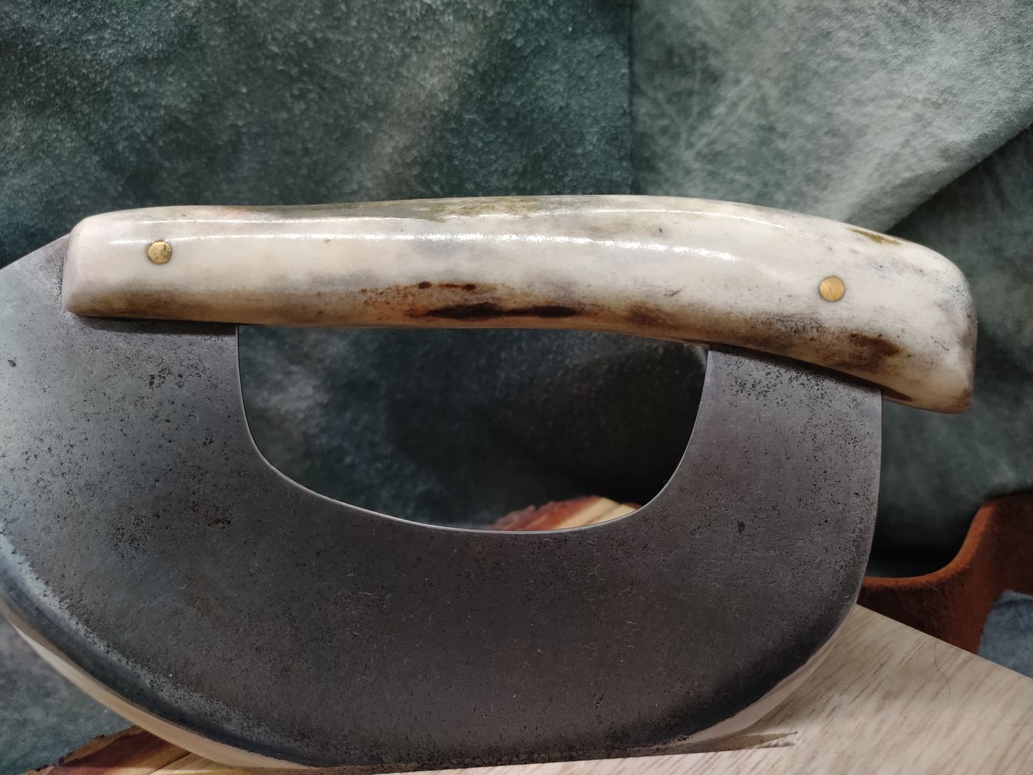 High Carbon Steel and Shed Caribou Antler Bristol Bay Ulu