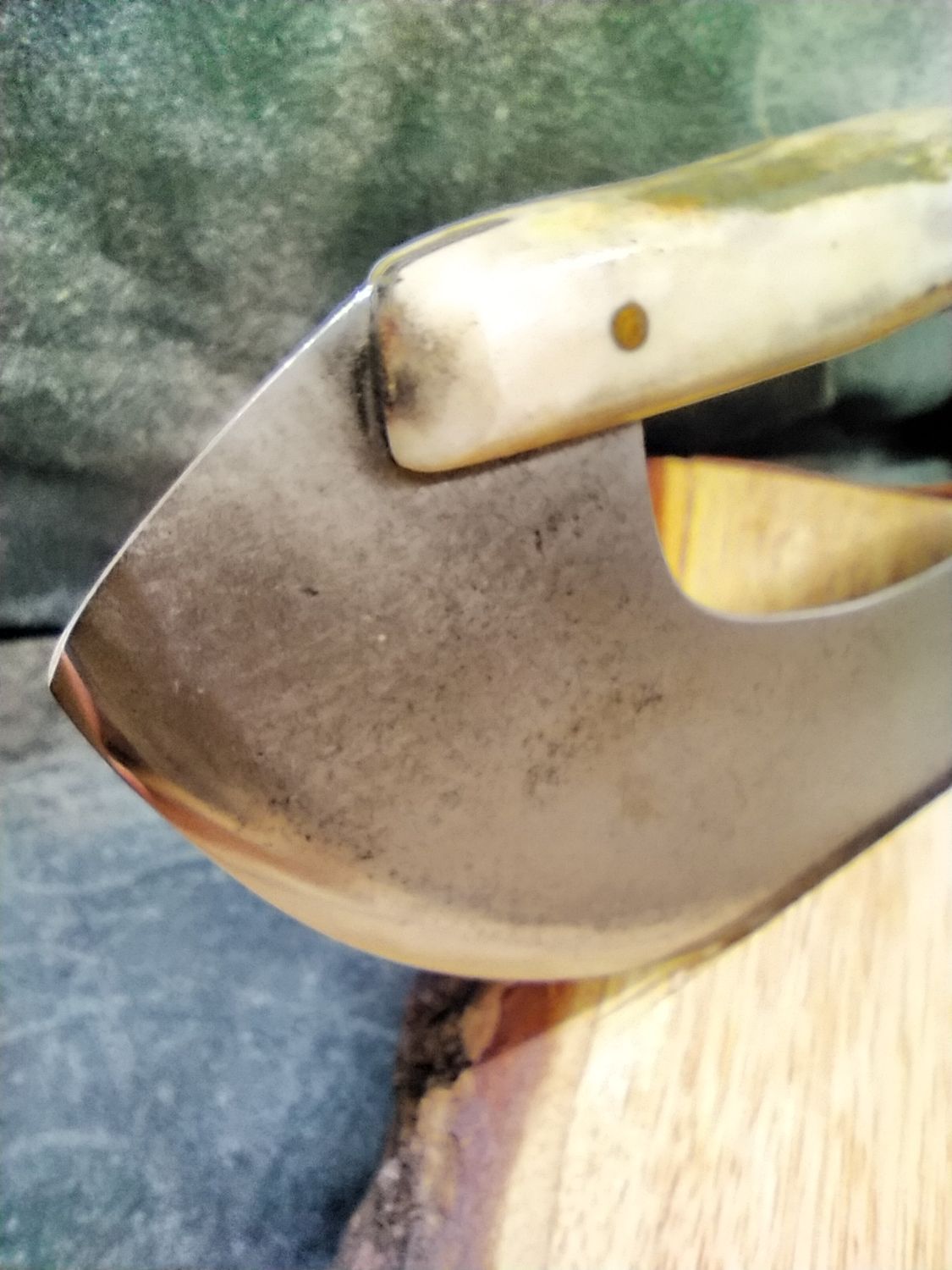 High Carbon Steel and Shed Caribou Antler Bristol Bay Ulu