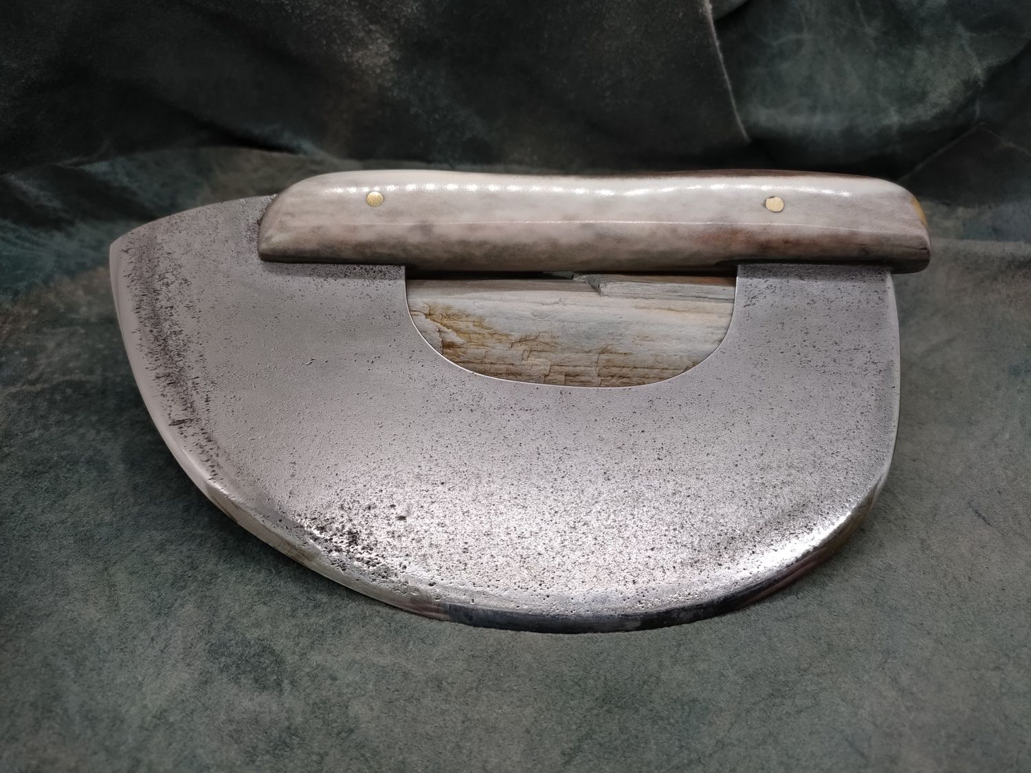 High Carbon Steel and Shed Caribou Antler Bristol Bay Ulu