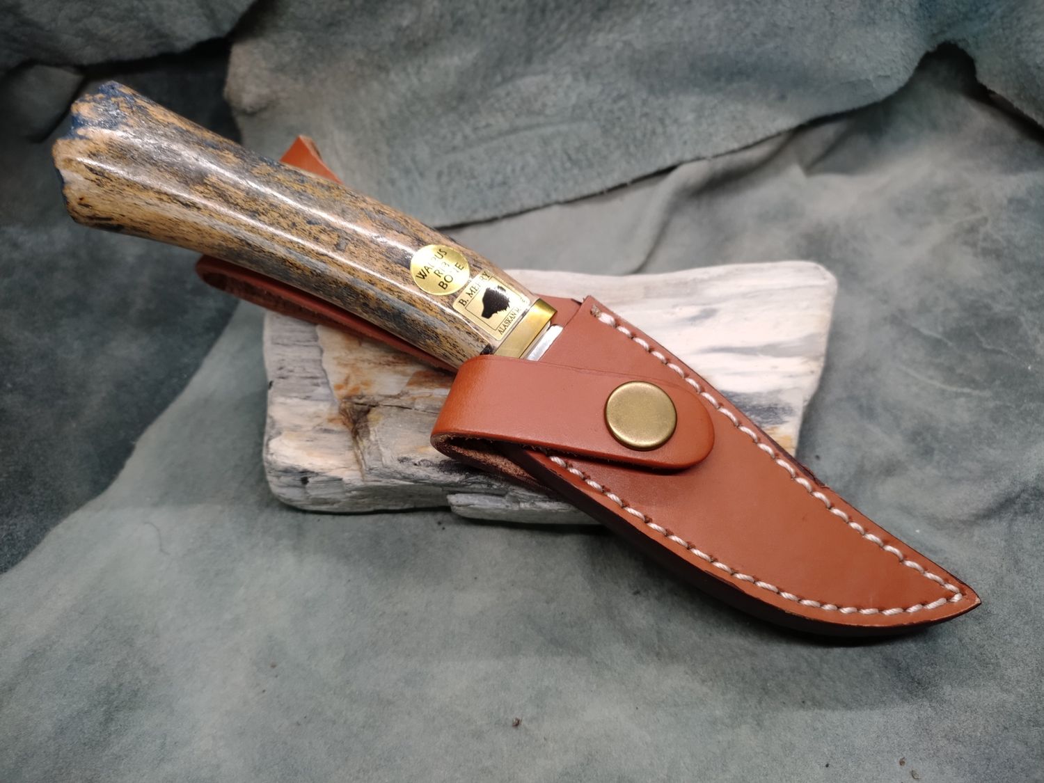 8&quot; Hunter with Fossilized Walrus Rib Bone handle