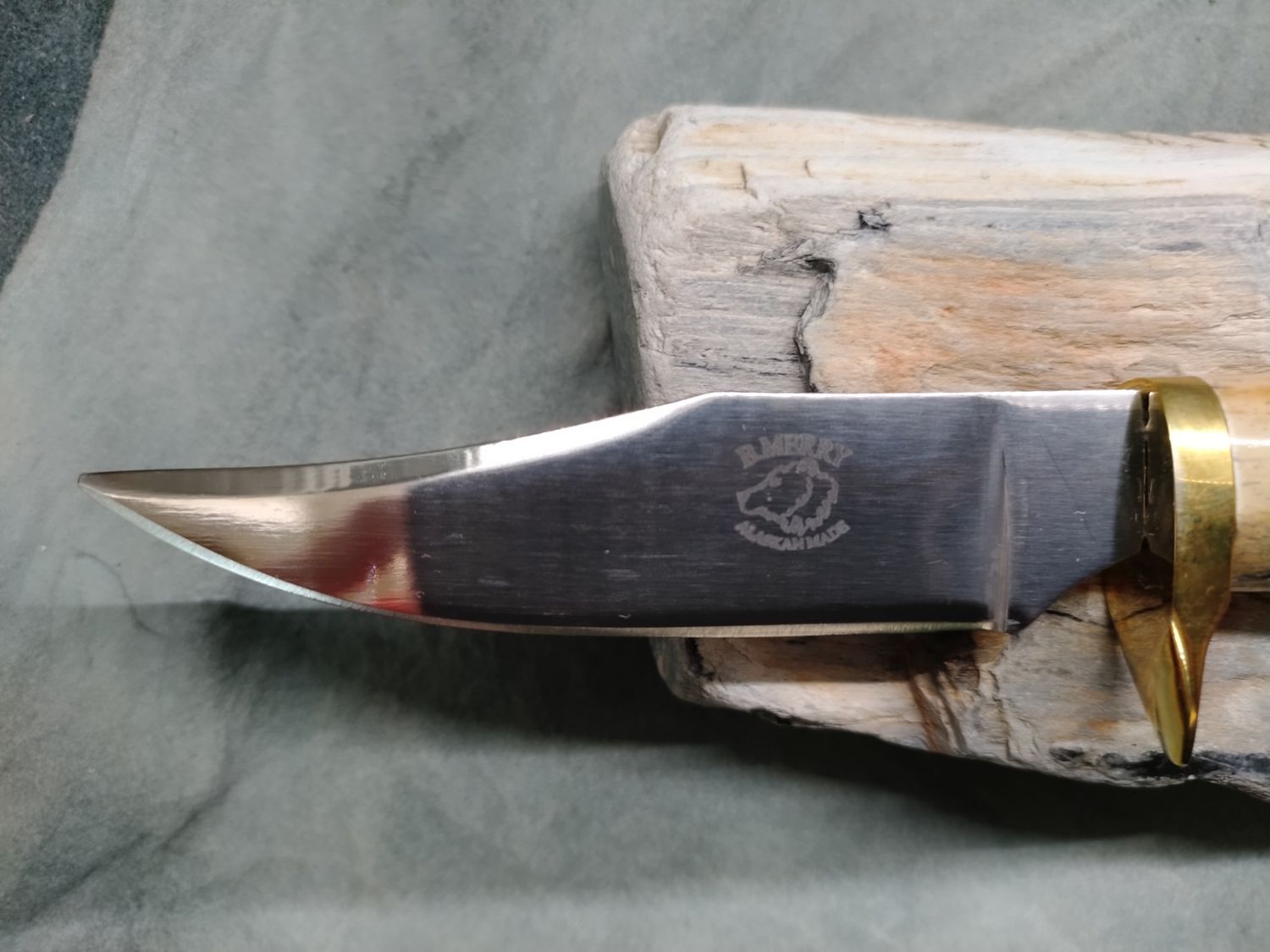 8&quot; Hunter with Fossilized Walrus Rib Bone handle