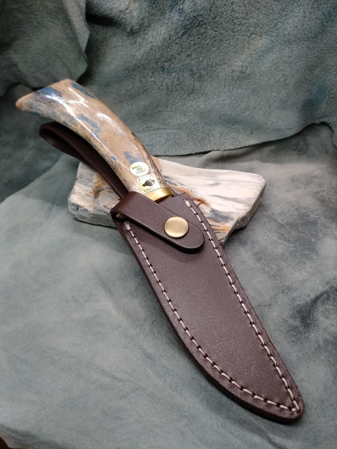 10&quot; Hunter with Fossilized Walrus Rib Bone handle