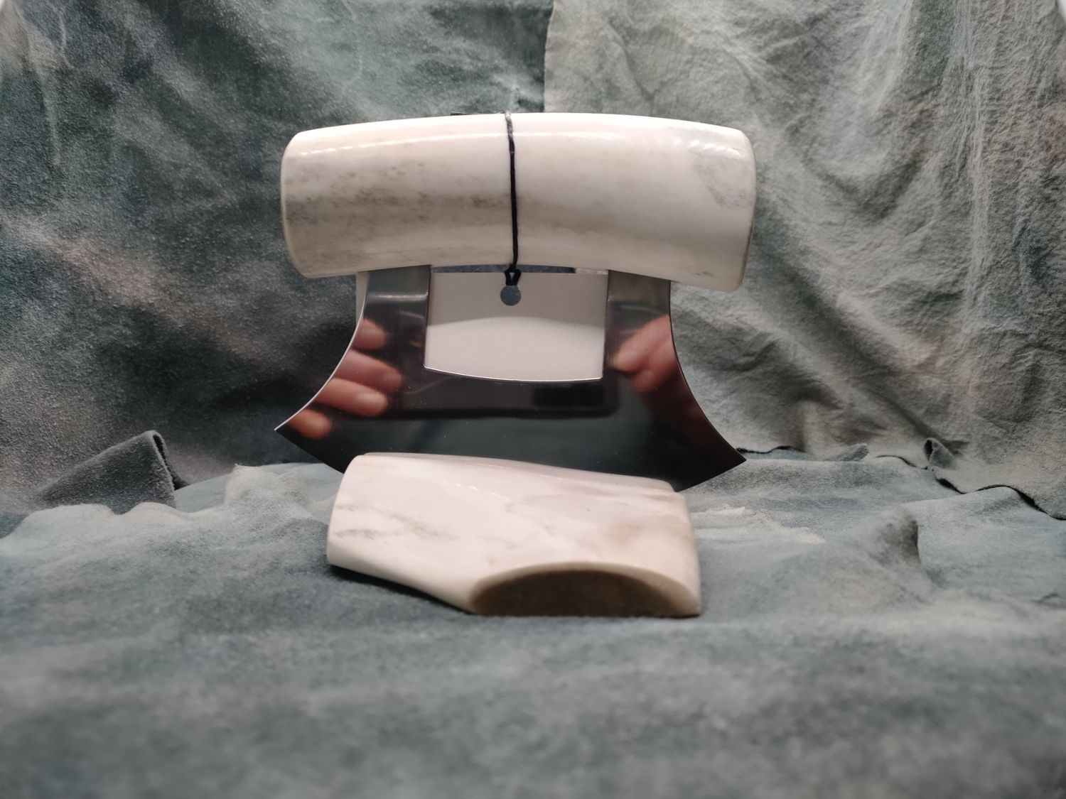 Sun Bleached Caribou Antler Ulu
