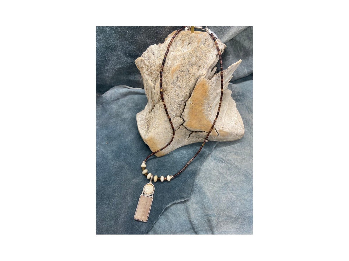 Woolly Mammoth &amp; Fossilized Walrus Ivory Necklace