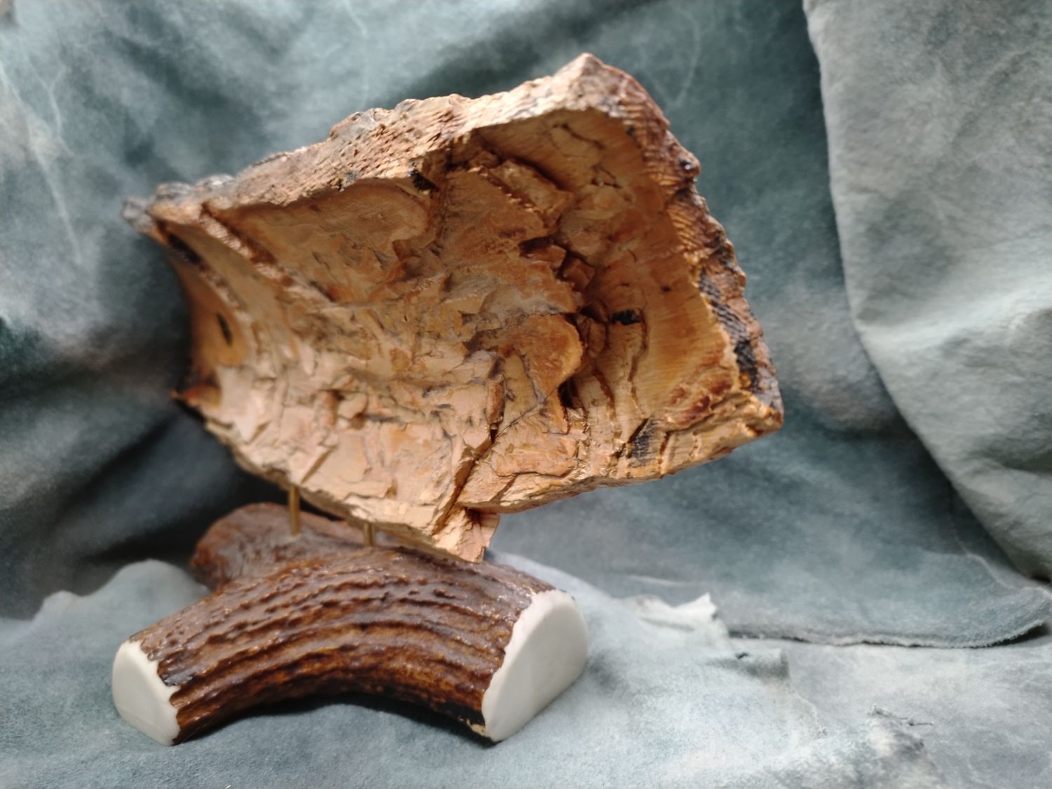 Eagle Scrimshaw on Fossil Mammoth Ivory 