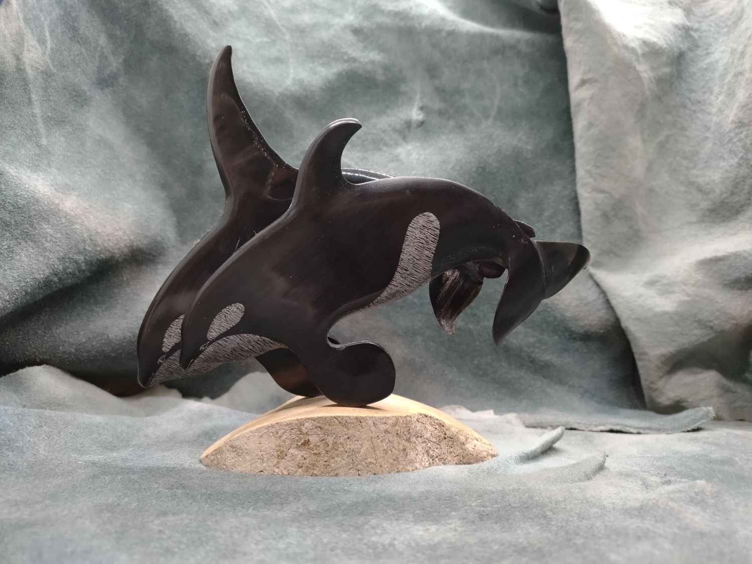 Double Whale Statue 