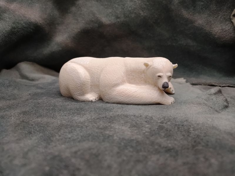 Textured Sleeping Polar Bear 