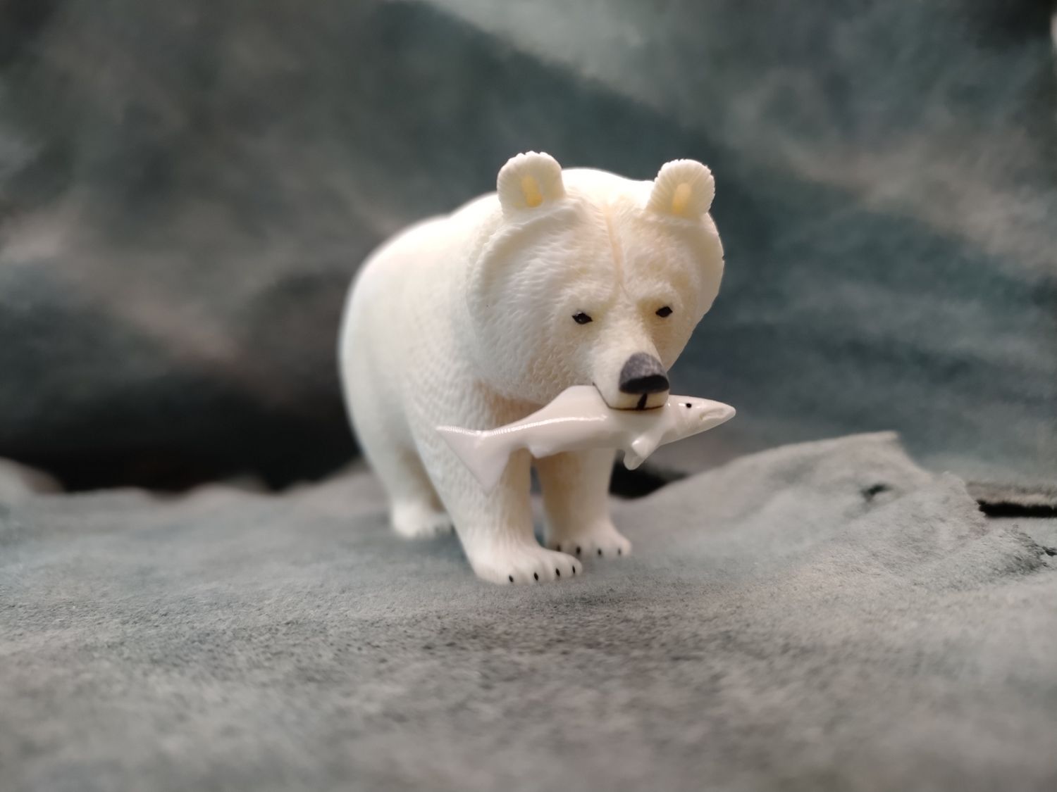 Polar Bear with Fish 