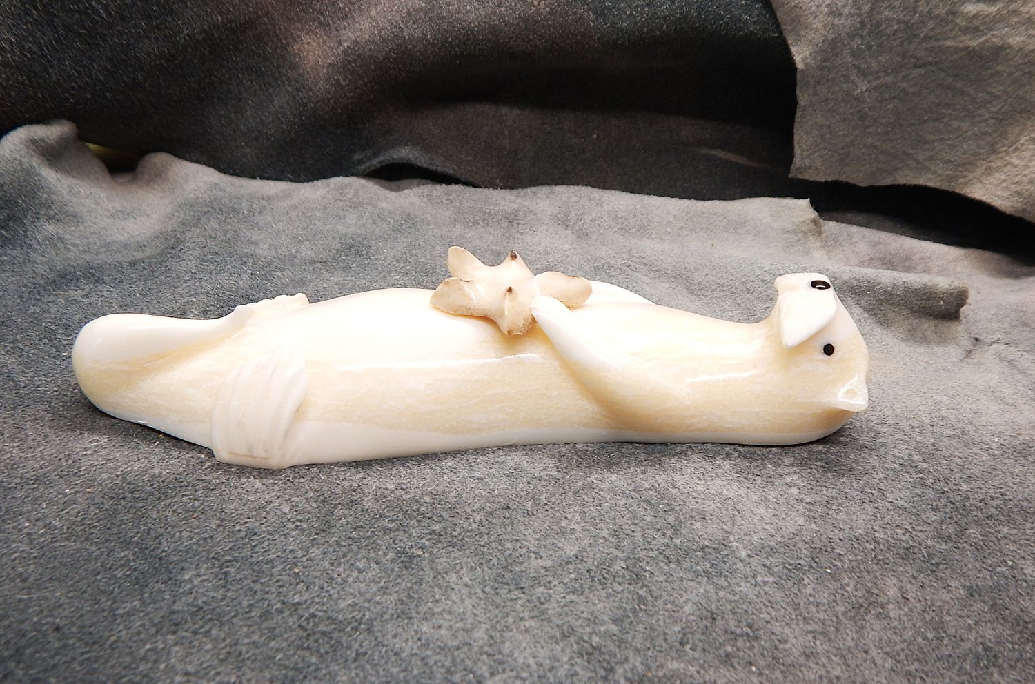 Floating Sea Otter with Sea Star