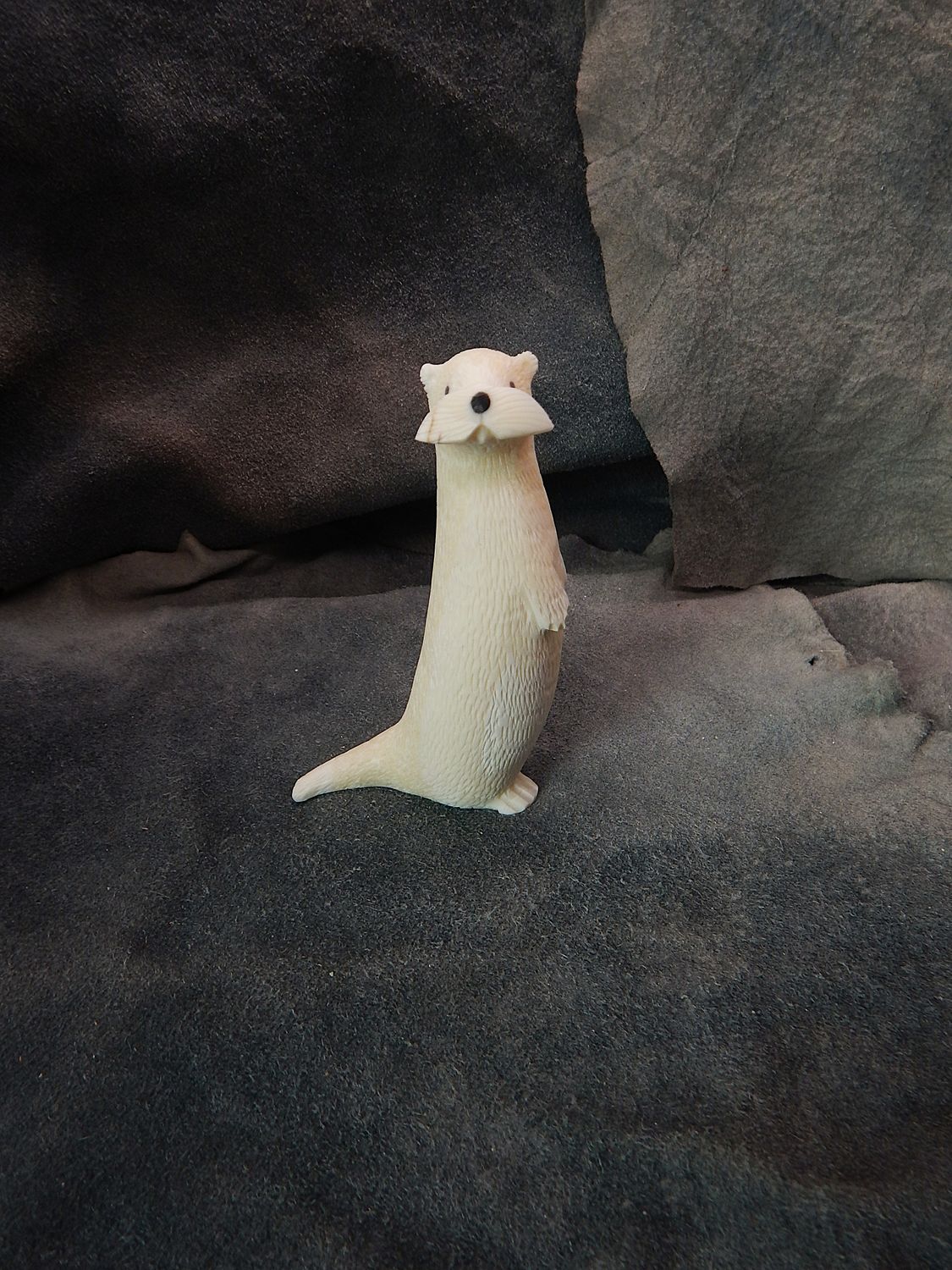 Textured Standing River Otter