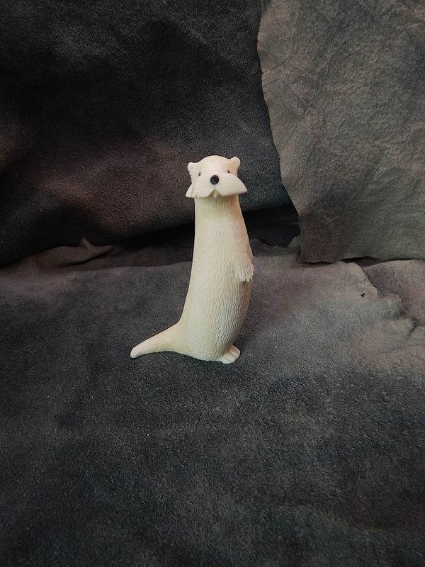 Textured Standing River Otter