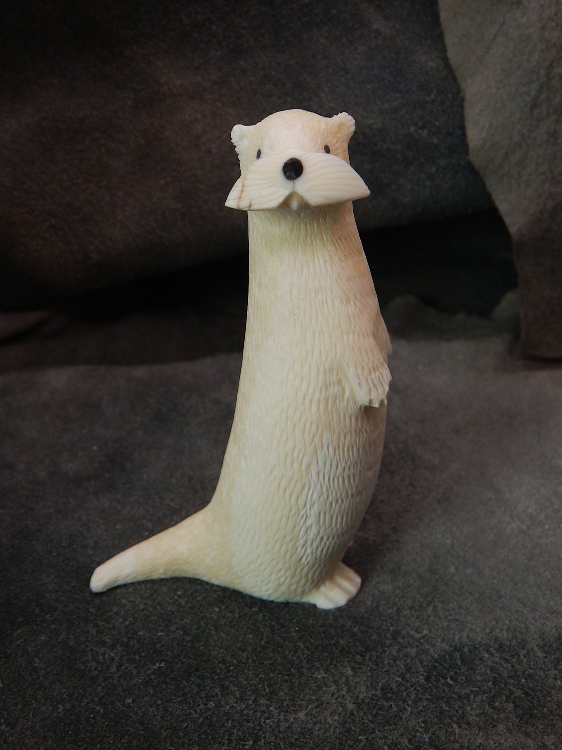 Textured Standing River Otter