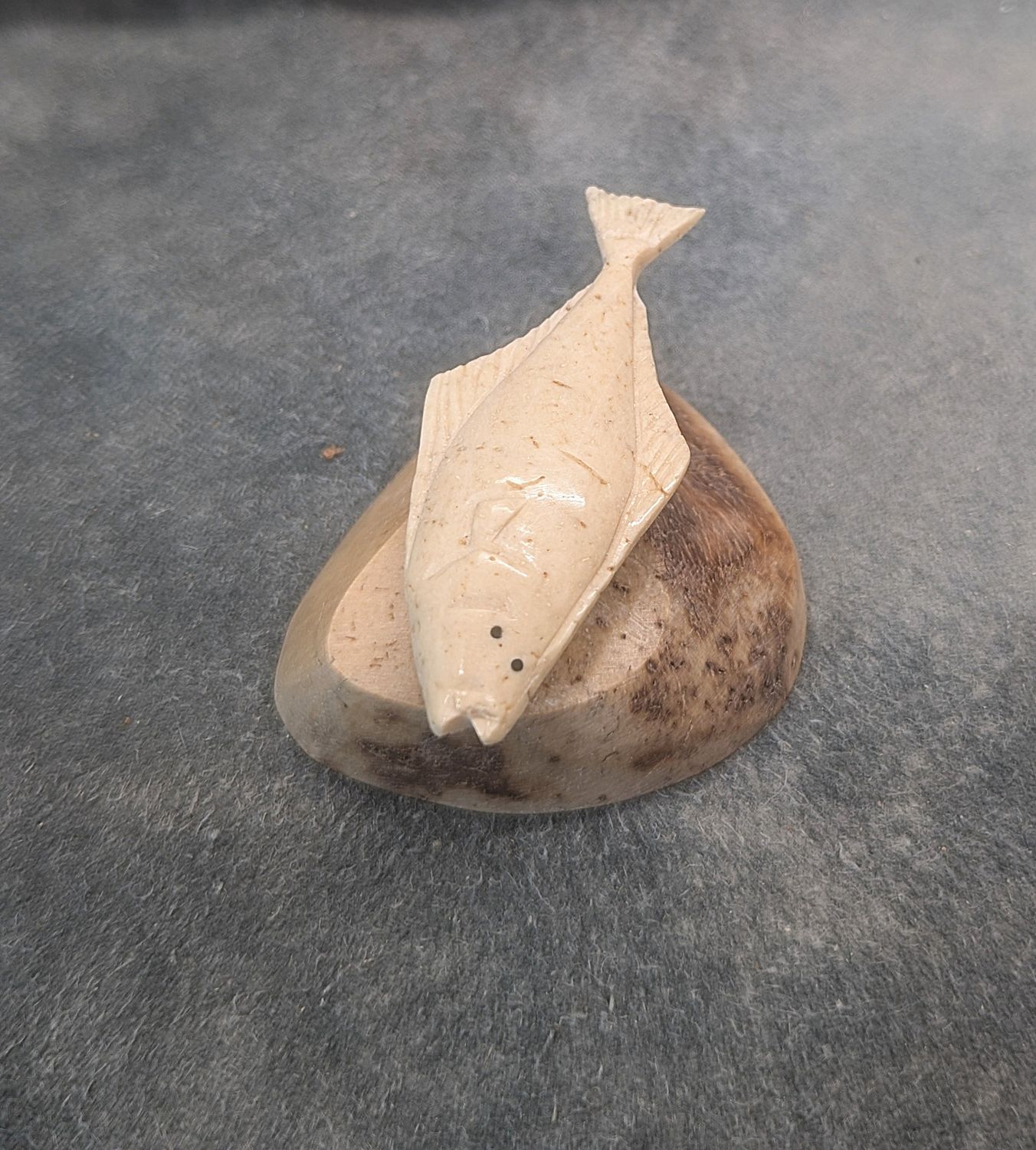 Fossilized Walrus Jawbone Halibut