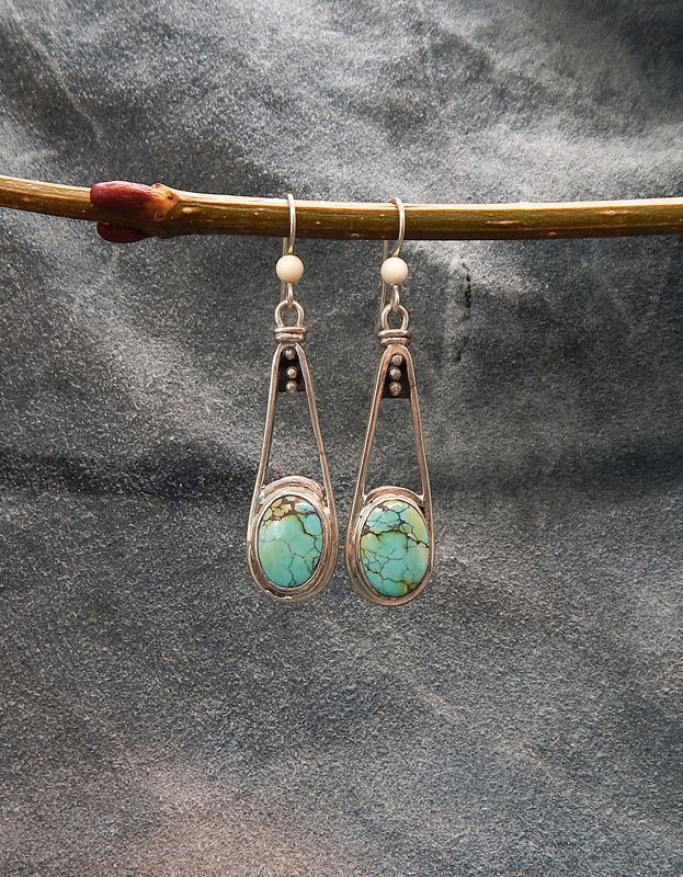 Turquoise Long Dangle Earrings