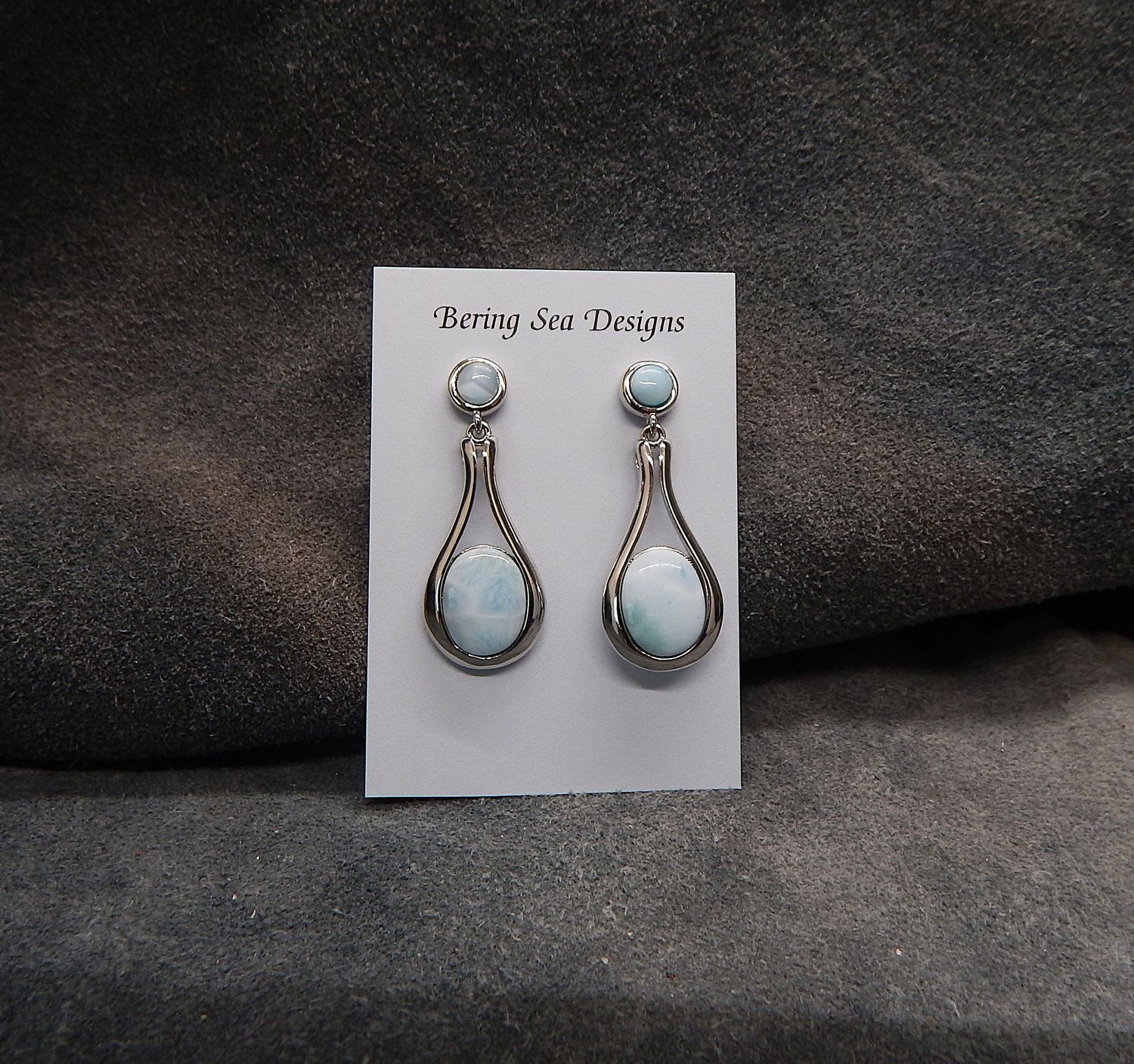 Larimar Drop Post Earrings