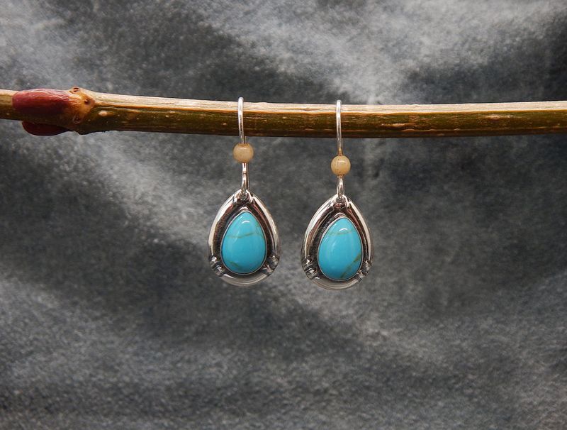 Padded Turquoise Earrings