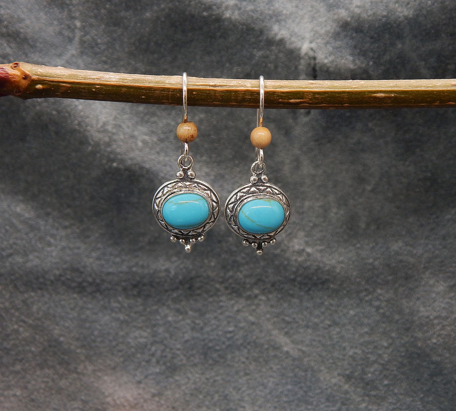 Southwest Framed Turquoise Earrings