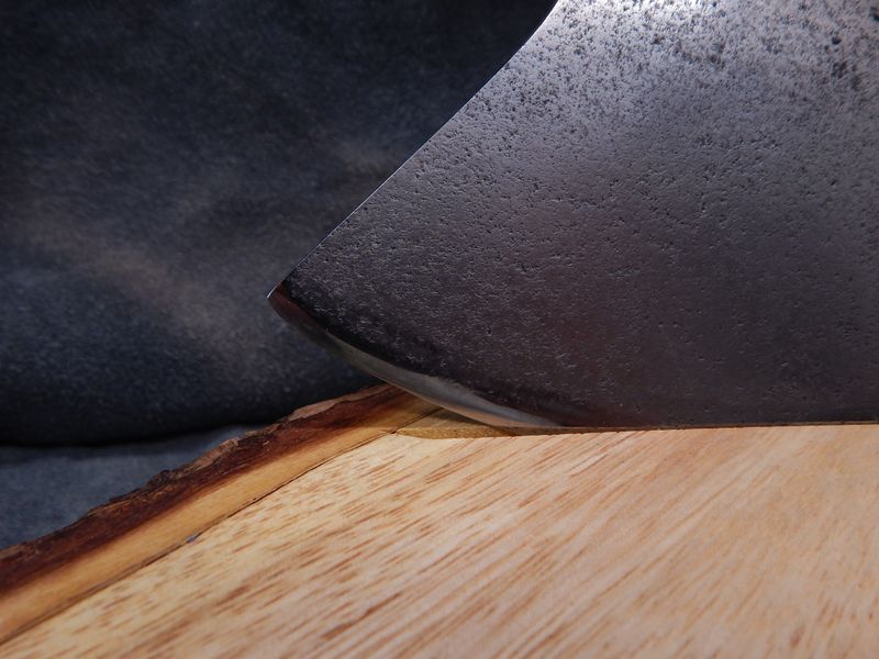 High Carbon Steel Fish River Ulu With Caribou Antler Handle