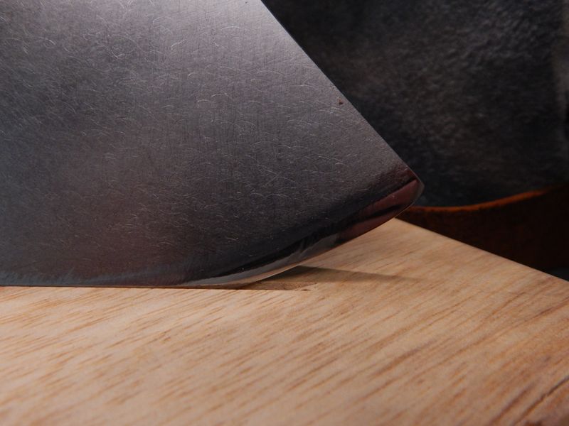 High Carbon Steel Fish River Ulu With Caribou Antler Handle