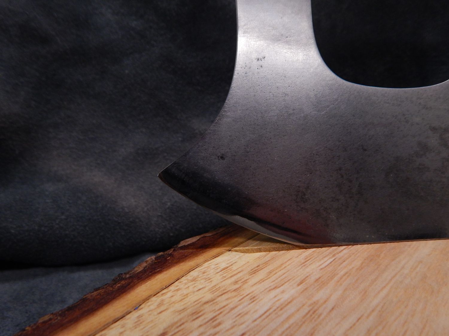 High Carbon Nunivak Ulu With Caribou &amp; Fossil Steller Sea Cow Bone