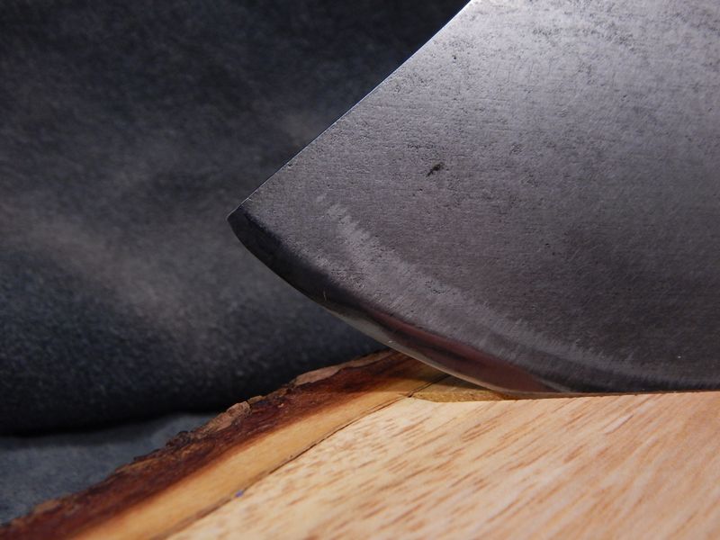 High Carbon Steel Fish River Ulu With Caribou Antler Handle