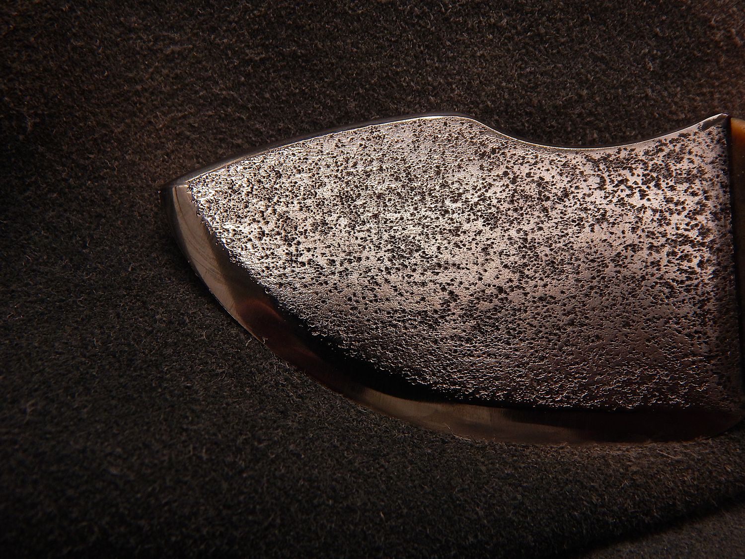 High Carbon Steel Short Skinner With Caribou Antler Handle