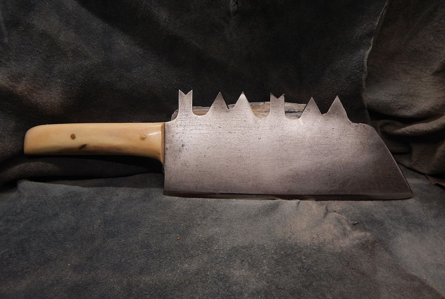 Unique High Carbon Steel And Shed Caribou Antler Cleaver
