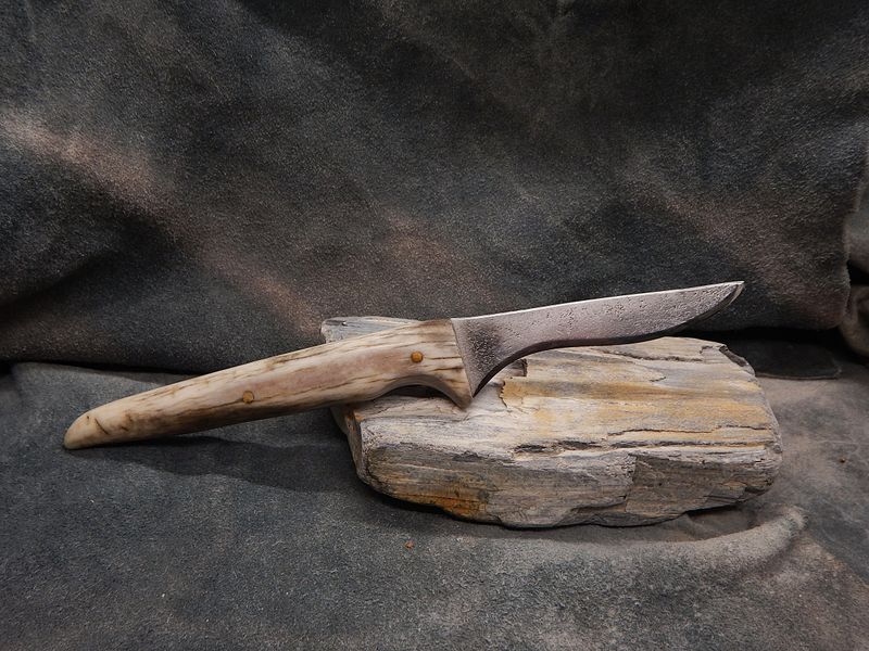 High-Carbon Steel and Shed Caribou Antler Steak Knife