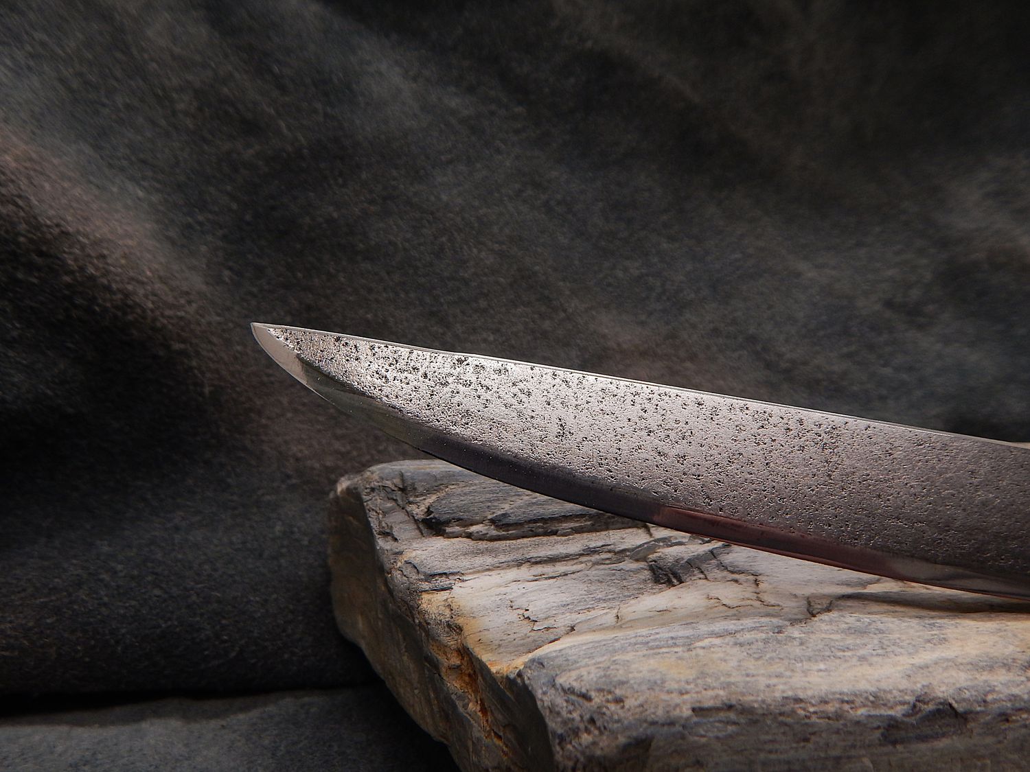 High Carbon Steel and Shed Caribou Antler Filet Knife