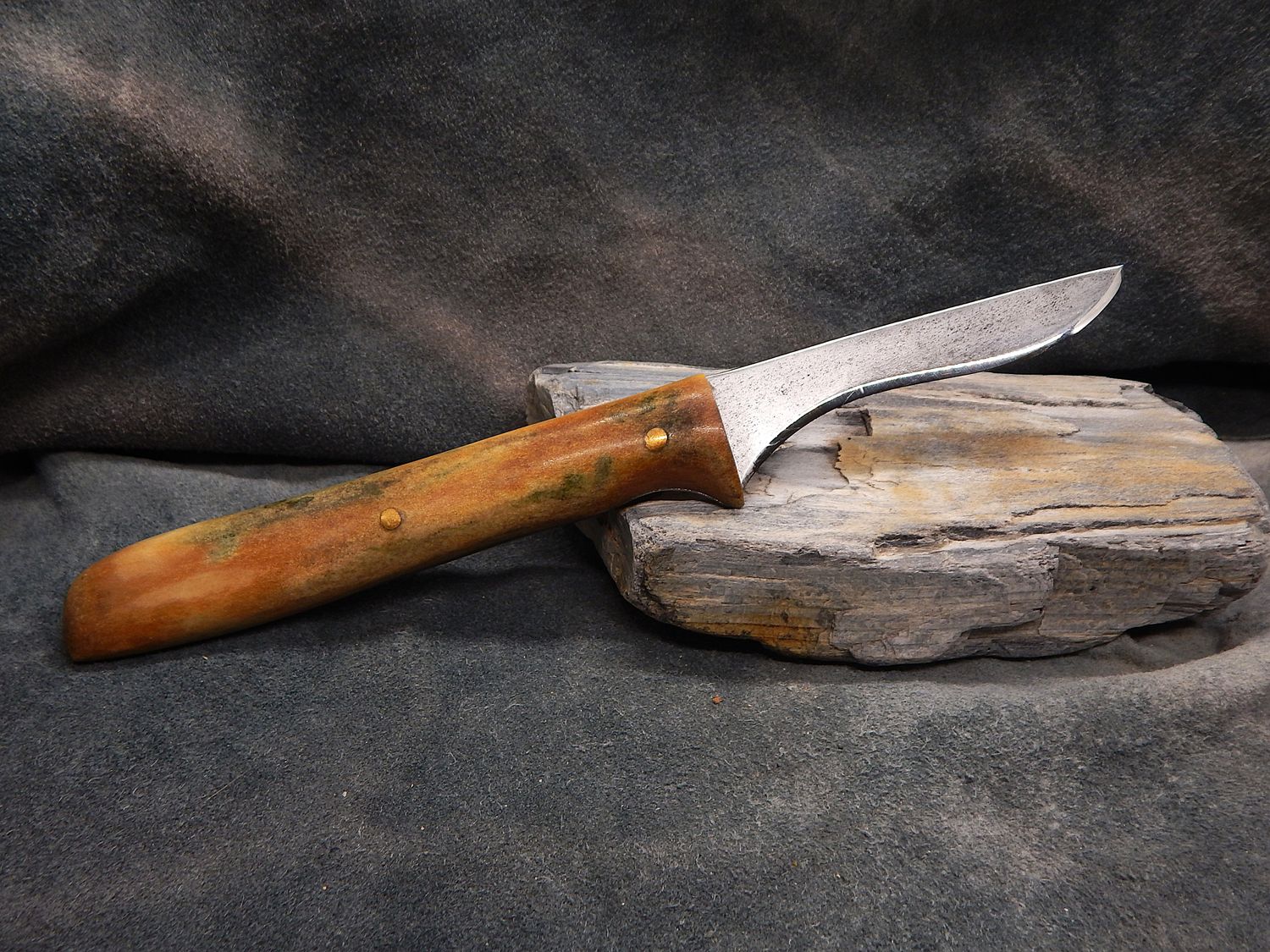 High-Carbon Steel and Shed Caribou Antler Steak Knife