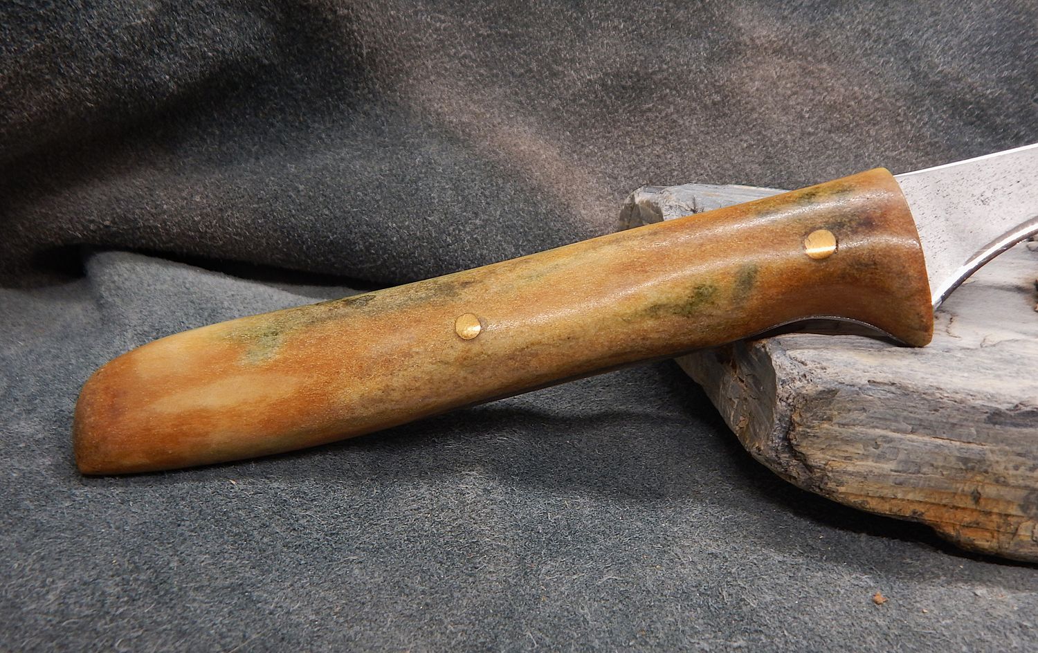 High-Carbon Steel and Shed Caribou Antler Steak Knife