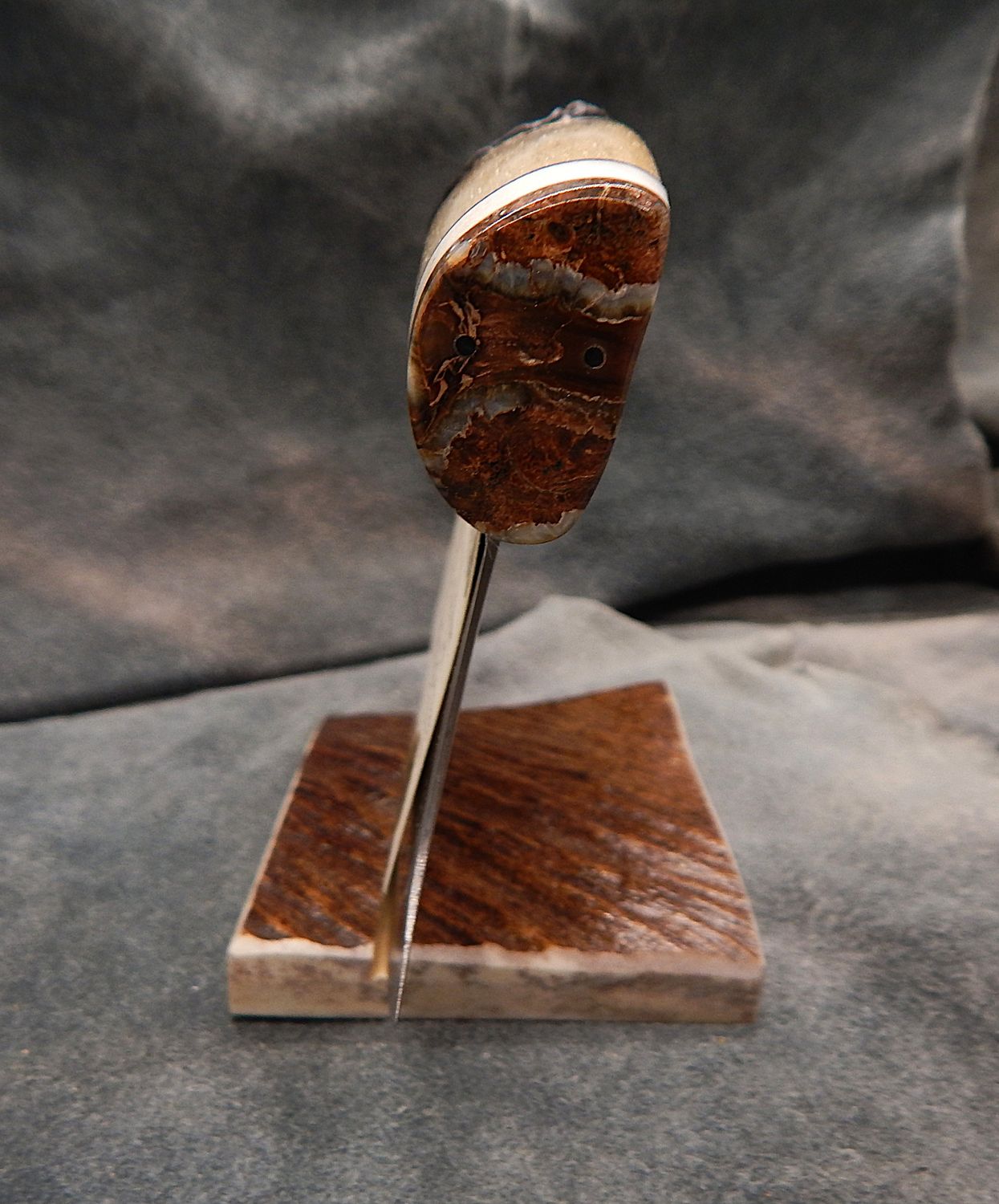 Fossilized Pacific Walrus Rib Bone &amp; Woolly Mammoth Tooth Ulu