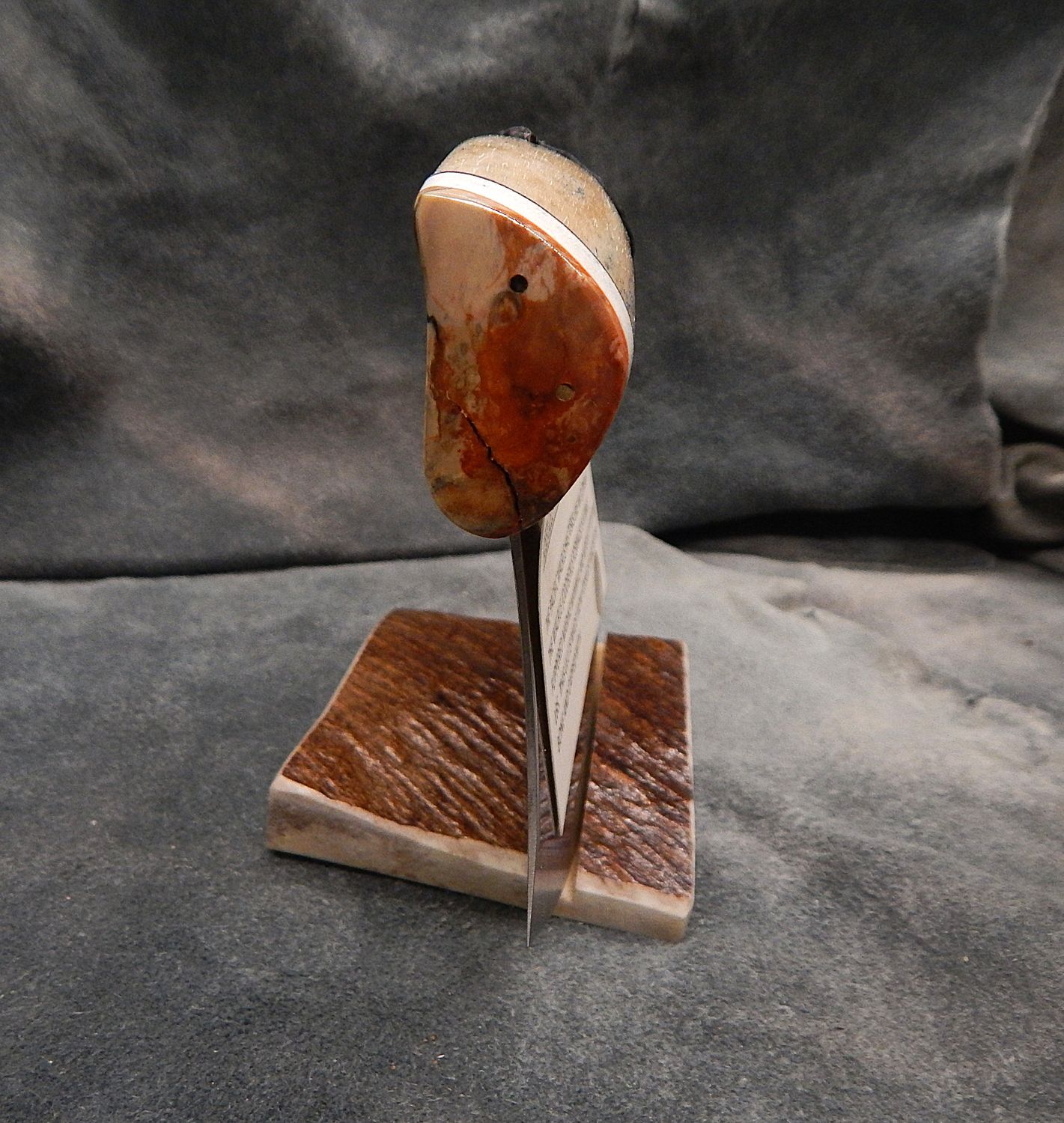 Fossilized Pacific Walrus Rib Bone &amp; Woolly Mammoth Tooth Ulu