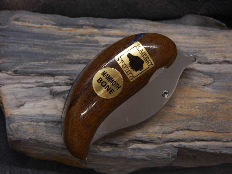 Bob Merry Fossil Woolly Mammoth Bone Pocket Ulu Bob Merry Fossil Woolly Mammoth Bone Pocket Ulu