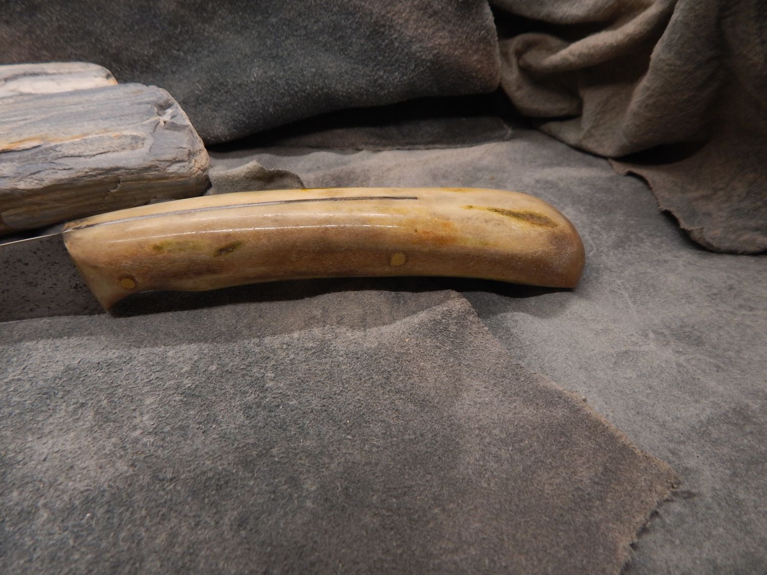 High Carbon Steel And Shed Caribou Antler Filet Knife