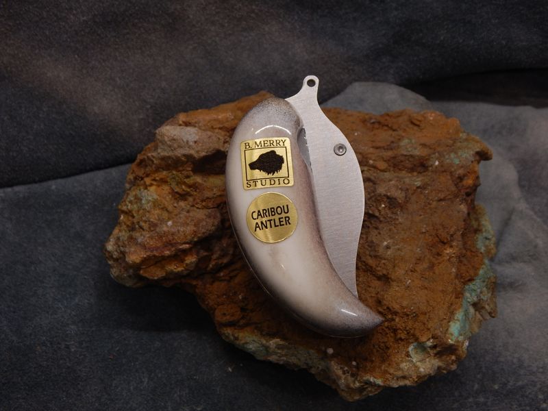 Bob Merry Shed Caribou Antler Pocket Ulu