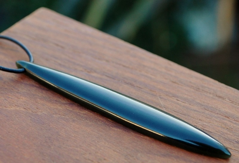 Wyoming &quot;Olive&quot; Jade Spear Pendant