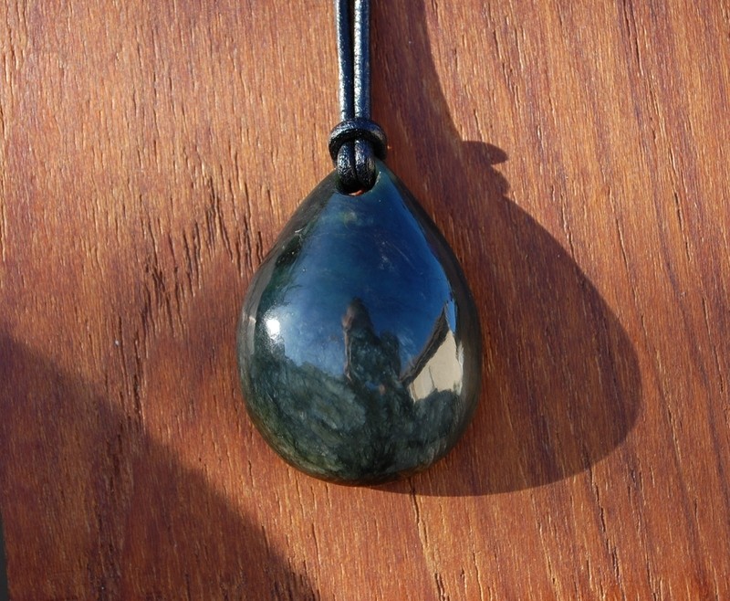 Big Sur &quot;Black/Grey&quot; Jade Pendant