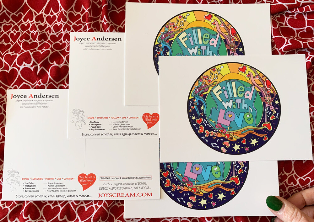 &quot;Filled With Love&quot; Postcard (5x7) 5-PACK