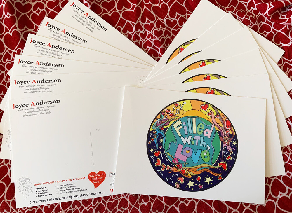 &quot;Filled With Love&quot; Postcard (5x7) 12-PACK