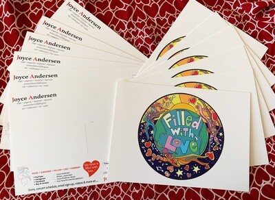 &quot;Filled With Love&quot; Postcard (5x7) 12-PACK