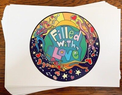 &quot;Filled With Love&quot; Postcard (5x7) 20-PACK