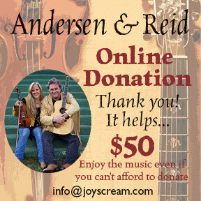 $50 DONATION to Joyce Andersen &amp; Harvey Reid Online Concerts