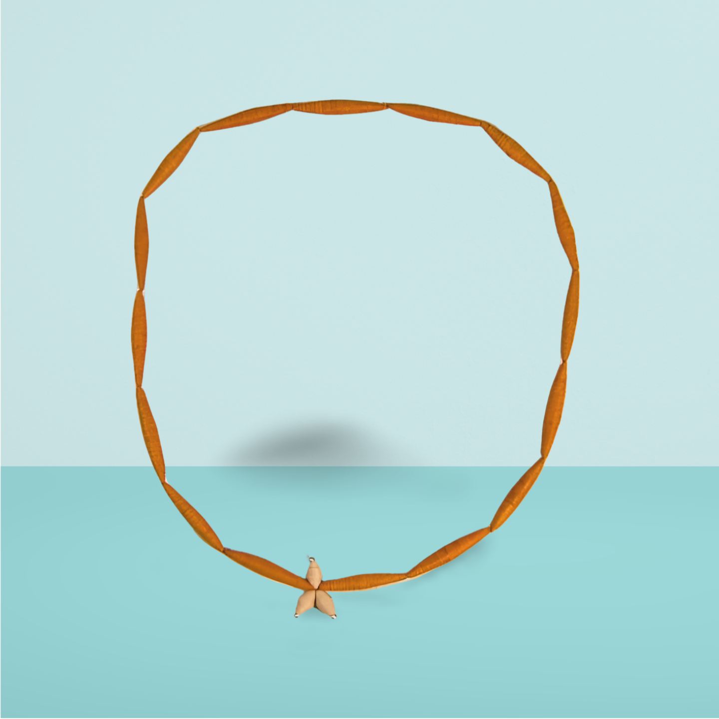 Papieren ketting Annapurna orange met één element